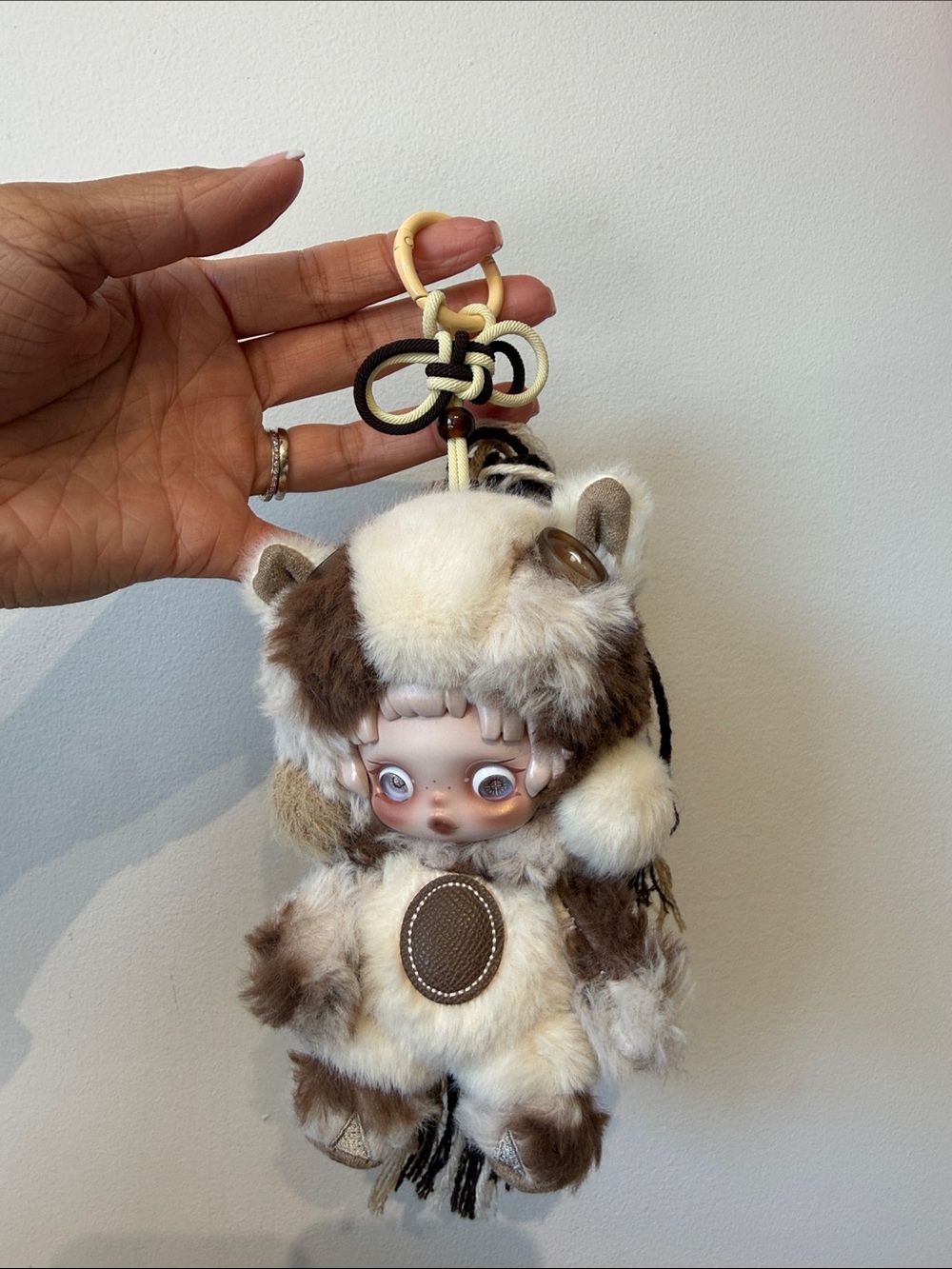 Skull panda have a good run sharp wisdom bag charm